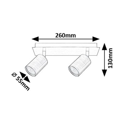 Rábalux Gerhard Beltéri lámpa  GU10 2x MAX 15 - RAB73072