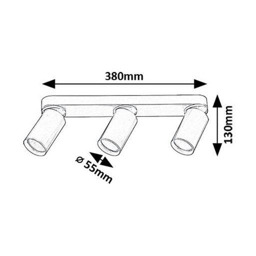 Rábalux Mirina Beltéri lámpa  GU10 3X MAX 5 - RAB73077