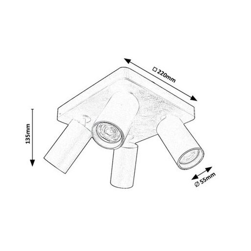 Rábalux Yorli Beltéri lámpa  GU10 4x MAX 7 - RAB73088