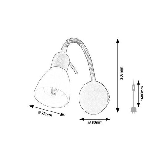 Rábalux Soma Beltéri lámpa  E14 1x MAX 40 - RAB73090