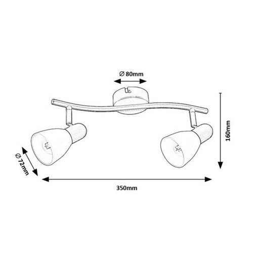 Rábalux Soma Beltéri lámpa  E14 2x MAX 40 - RAB73092