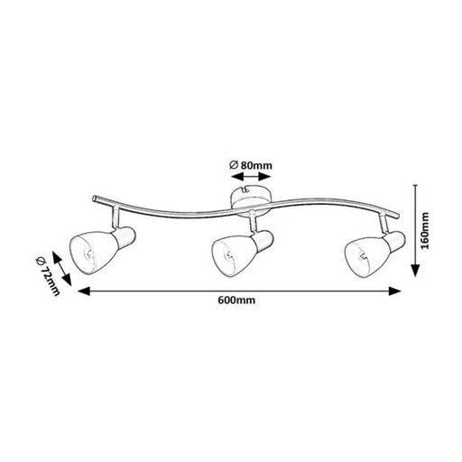 Rábalux Soma Beltéri lámpa  E14 3x MAX 40 - RAB73093