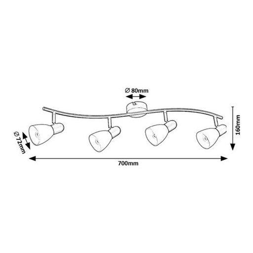 Rábalux Soma Beltéri lámpa  E14 4x MAX 40 - RAB73094