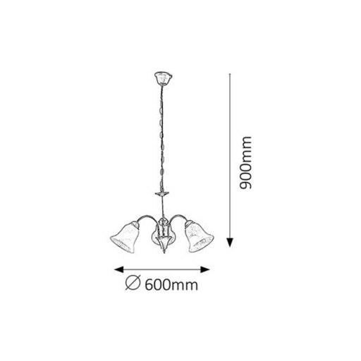Rábalux Francesca Beltéri lámpa  E14 3x MAX 40 - RAB7363