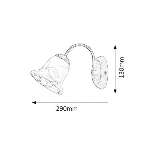 Rábalux Colette Fali lámpa E14 1x MAX 40W IP20 fekete RAB7366