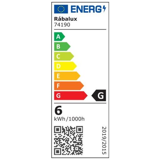 Rábalux Odiss Beltéri lámpa meleg fehér LED 6 - RAB74190