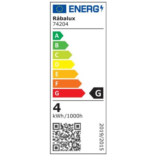 Rábalux Jeff2 Beltéri lámpa meleg fehér LED 4 - RAB74204