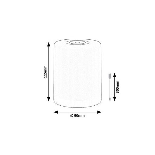 Rábalux Tipy Beltéri lámpa meleg fehér LED 0,8 - RAB74209
