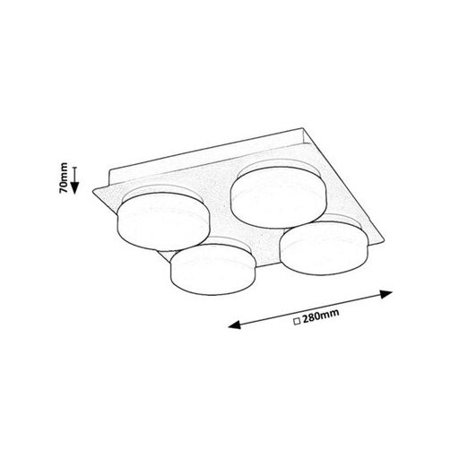 Rábalux Attichus Beltéri lámpa természetes fehér LED 21 - RAB75004