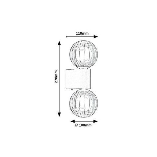 Rábalux Colzar Beltéri lámpa  G9 2x MAX 3,5 - RAB75022