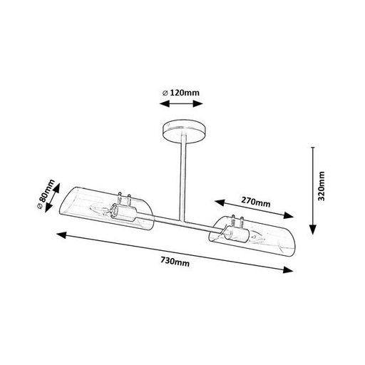 Rábalux Teodoro Beltéri lámpa  E14 2x MAX 12 - RAB75030