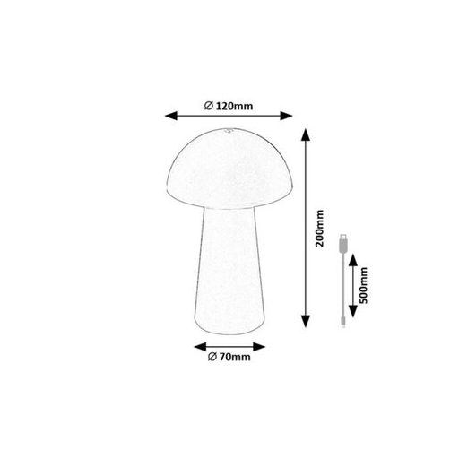 Rábalux Mireo Beltéri lámpa meleg fehér LED 1,5 - RAB76037