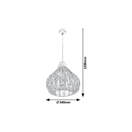 Rábalux Zahara Függeszték E27 1x MAX 40W IP20 natúr RAB7604