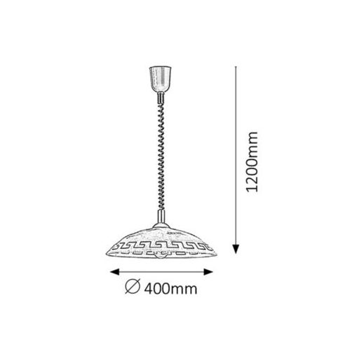 Rábalux Etrusco Függeszték E27 1x MAX 60W rolly IP20 bronz RAB7640