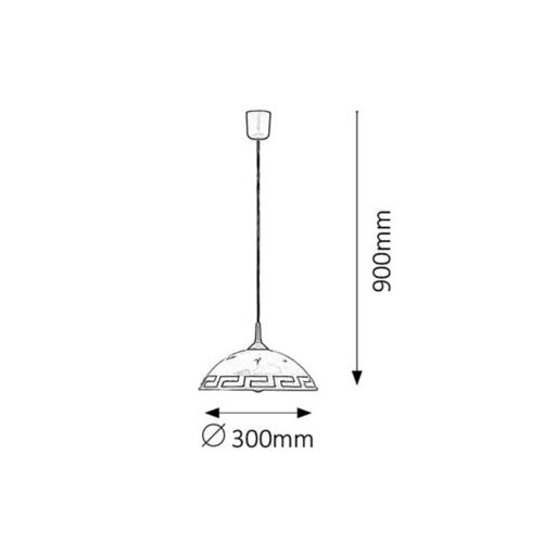 Rábalux Etrusco Függeszték E27 1x MAX 60W IP20 bronz RAB7652