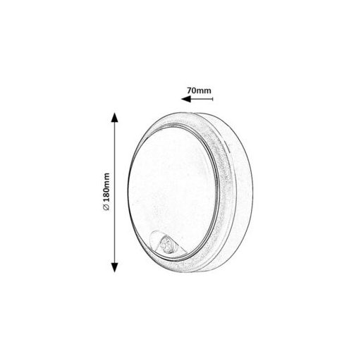 Rábalux Hitura Kültéri lámpa természetes fehér LED 15 - RAB77029
