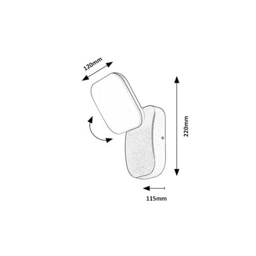 Rábalux Odiel Kültéri lámpa meleg fehér LED 12 - RAB77057