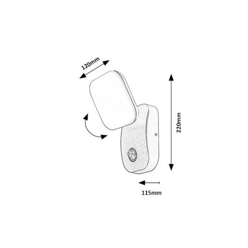 Rábalux Odiel Kültéri lámpa meleg fehér LED 12 - RAB77058