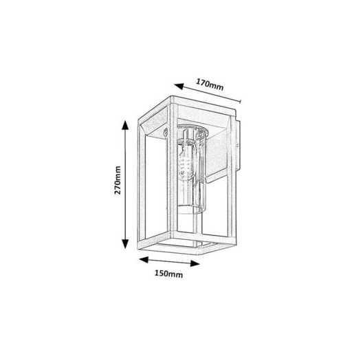 Rábalux Zernest  Kültéri lámpa  E27 1x MAX 15 - RAB77085
