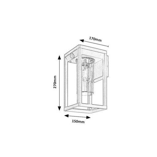 Rábalux Zernest  Kültéri lámpa  E27 1x MAX 15 - RAB77086