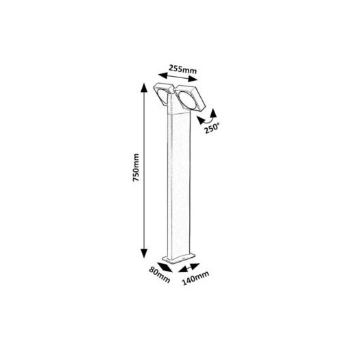 Rábalux Telde Kültéri lámpa meleg fehér LED 14 - RAB77102