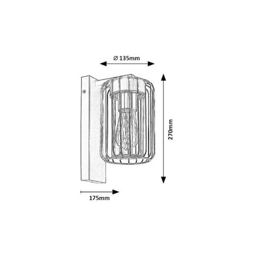 Rábalux Tarpa Kültéri lámpa  E27 1x MAX 40 - RAB77106