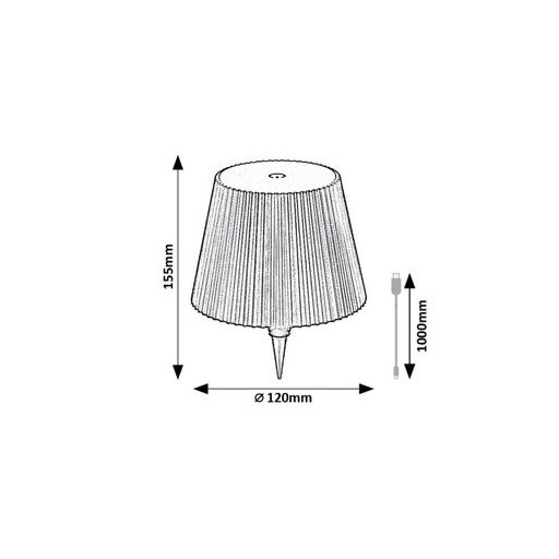 Rábalux Burdur Kültéri lámpa meleg fehér LED 2 - RAB77142