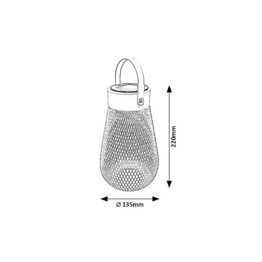 Rábalux Tapolca Kültéri lámpa meleg fehér LED 0,16 - RAB77176