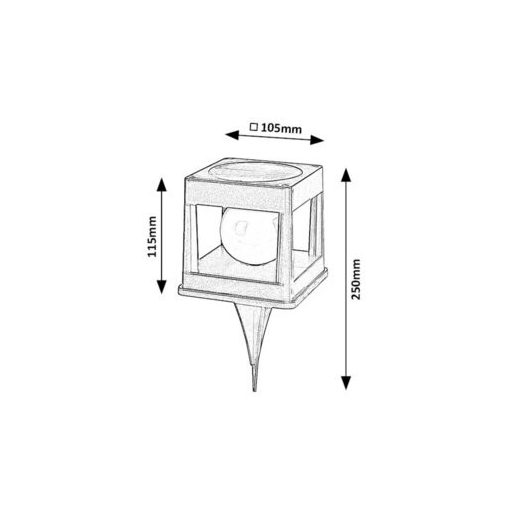 Rábalux Holne Kültéri lámpa változtatható LED 0,3 - RAB77188
