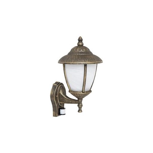 Rábalux Madrid Kültéri fali lámpa E27 1x MAX 60W mozgásérzékelő IP43 antik arany RAB7836