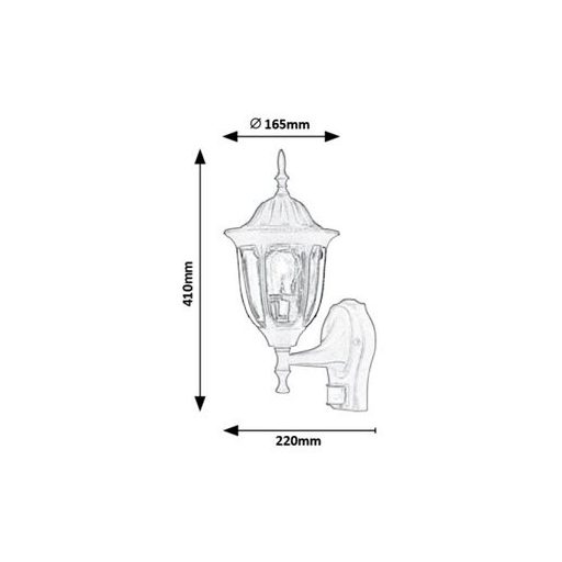 Rábalux Milano Kültéri lámpa  E27 1x MAX 60 - RAB7837