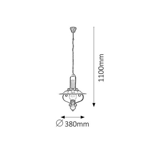 Rábalux Enna Csillár E27 1x MAX 60W IP20 fekete RAB7870
