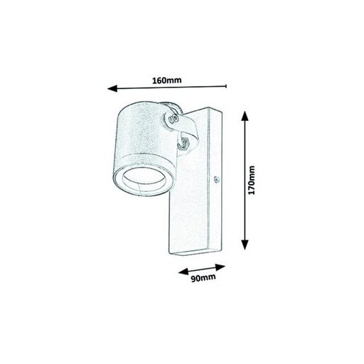 Rábalux Elva Kültéri fali lámpa GU10 1x MAX 35W IP44 antracit RAB7929