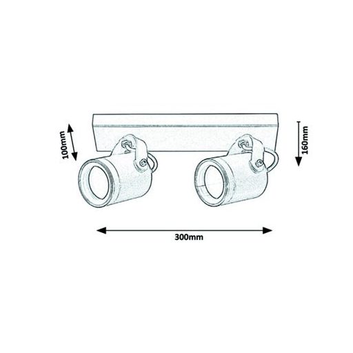 Rábalux Elva Kültéri lámpa  GU10 2x MAX 35 - RAB7930