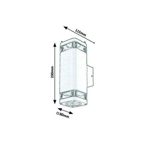 Rábalux Sintra Kültéri fali lámpa GU10 2x MAX 25W IP44 matt fekete RAB7956