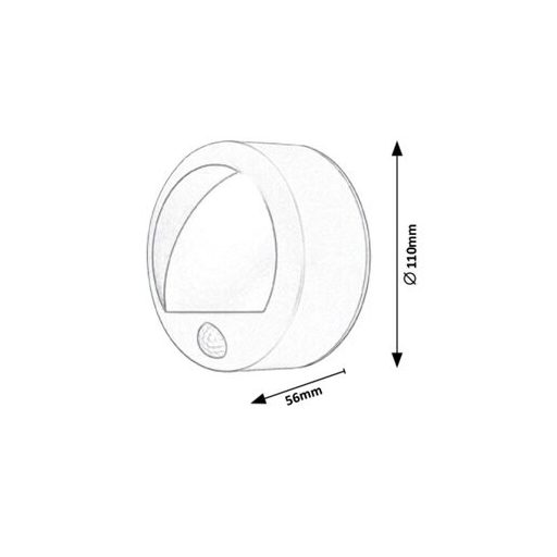 Rábalux Amarillo Kültéri fali lámpa LED 1,5W mozgásérzékelő 3000K IP44 fekete RAB7969
