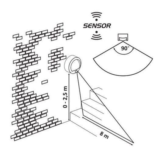 Rábalux Amarillo Kültéri lámpa meleg fehér LED 1,5 - RAB7969