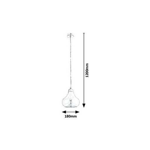 Rábalux Jezabel Függeszték E27 1x MAX 60W IP20 króm RAB7976