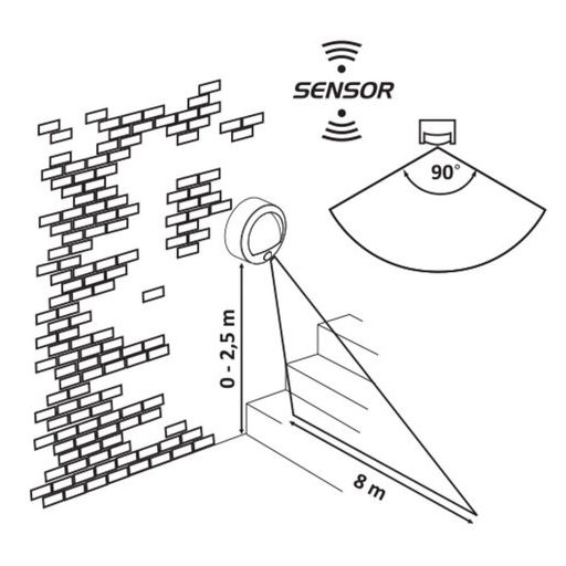 Rábalux Amarillo Kültéri lámpa meleg fehér LED 1,5 - RAB7980
