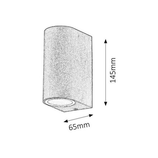 Rábalux Chile Kültéri fali lámpa GU10 2x MAX 35W IP44 antik barna RAB8019