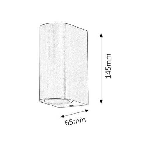 Rábalux Chile Kültéri fali lámpa GU10 2x MAX 35W IP44 súrolt alumínium RAB8034