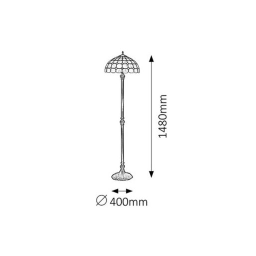 Rábalux Marvel Állólámpa E27 2x MAX 60W kapcsolóval IP20 bronz RAB8078