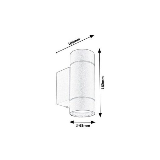 Rábalux Phoenix Kültéri fali lámpa GU10 2X MAX 10W IP54 antracit RAB8119