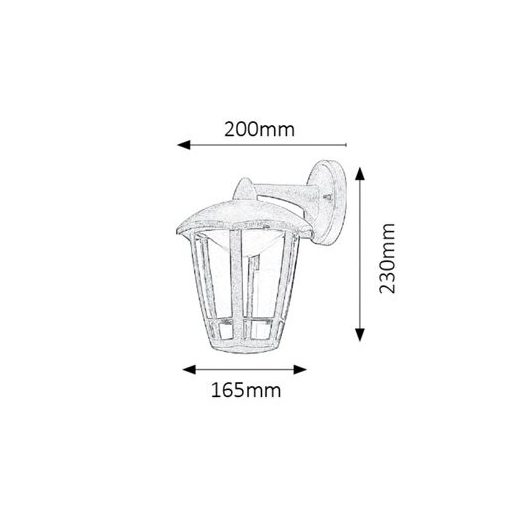 Rábalux Sorrento Kültéri fali lámpa LED 8W 3000K IP44 matt fekete RAB8125