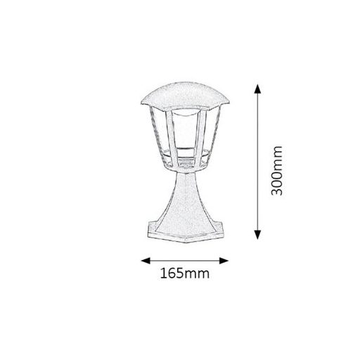 Rábalux Sorrento Kültéri állólámpa LED 8W 3000K IP44 matt fekete RAB8127