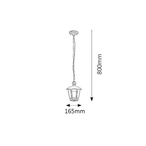 Rábalux Sorrento Kültéri függeszték LED 8W 3000K IP44 matt fekete RAB8128