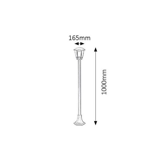 Rábalux Sorrento Kültéri állólámpa LED 8W 3000K IP44 matt fekete RAB8129