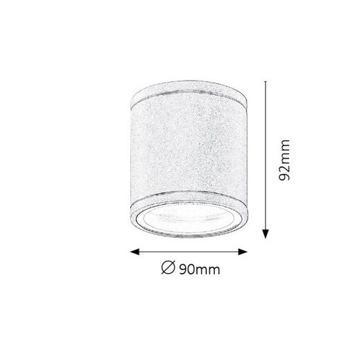 Rábalux Akron Kültéri mennyezeti lámpa GU10 1x MAX 35W IP54 antracit RAB8150