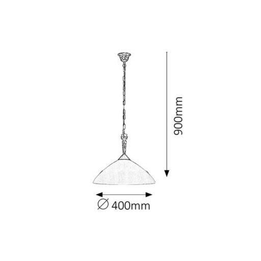Rábalux Regina Csillár E27 1x MAX 60W IP20 bronz RAB8176