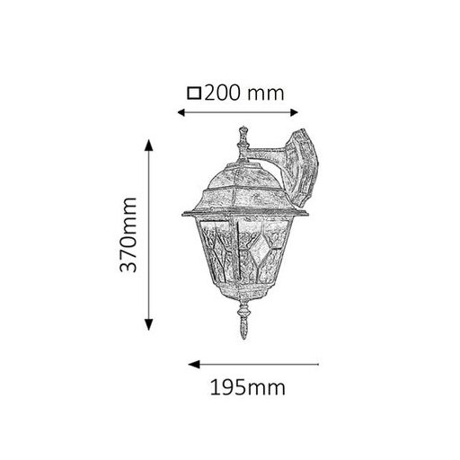 Rábalux Monaco Kültéri lámpa  E27 1x MAX 60 - RAB8181